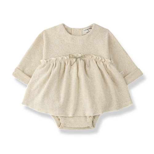1 + in the family Ecru baby jurkje met body