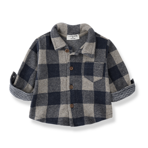1 + in the family Blauw geruit shirt 1 + in the family Blauw geruit shirt
