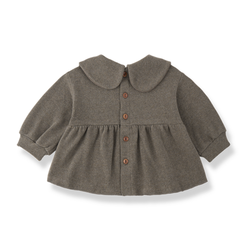 1 + in the family Top met kraagje in taupe kleur