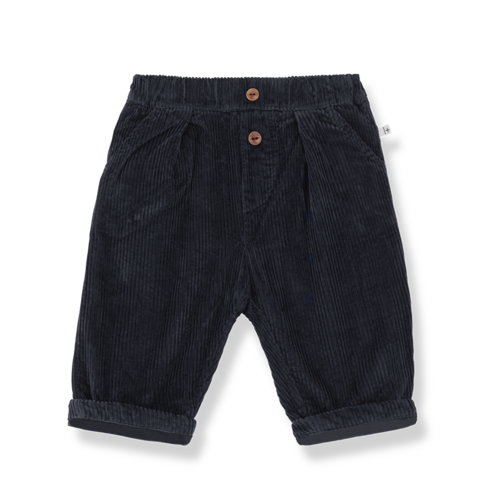 1 + in the family Donker blauw rib broekje 1 + in the family Donker blauw rib broekje