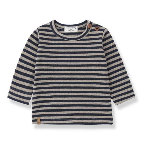 1 + in the family Gestreepte longsleeve in donker blauw 1 + in the family Gestreepte longsleeve in donker blauw