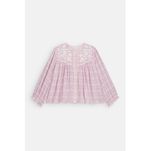 Louise Misha Blouse Flora | Blush Frosty Checks Louise Misha Blouse Flora | Blush Frosty Checks