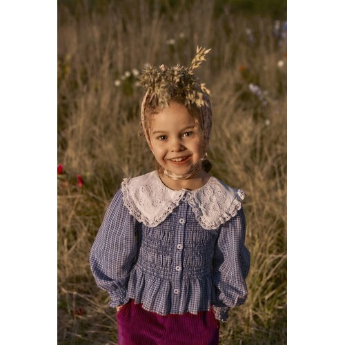Louise Misha Geruite blouse in licht roze Louise Misha Geruite blouse in licht roze