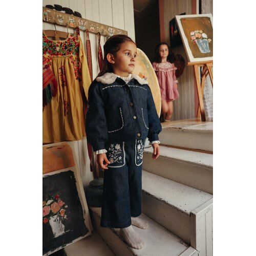 Louise Misha Denim broek met borduurwerk Louise Misha Denim broek met borduurwerk