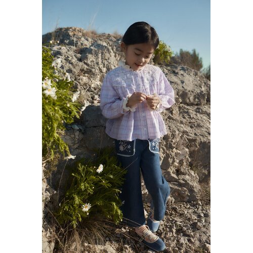 Louise Misha Denim broek met borduurwerk Louise Misha Denim broek met borduurwerk