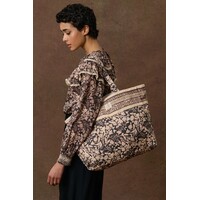 Tote Bag Beverly | Black Blooming Woods