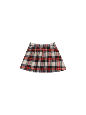 JENEST Stella Skirt | Ivory Off Black Red Check JENEST Stella Skirt | Ivory Off Black Red Check