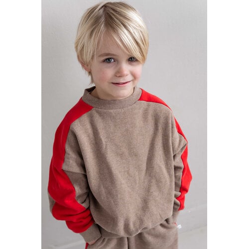 JENEST Sammy Sweater | Beige Melange Red JENEST Sammy Sweater | Beige Melange Red