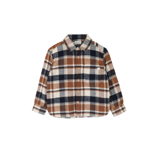 JENEST Lef Shirt | Off White Blue Brown JENEST Lef Shirt | Off White Blue Brown