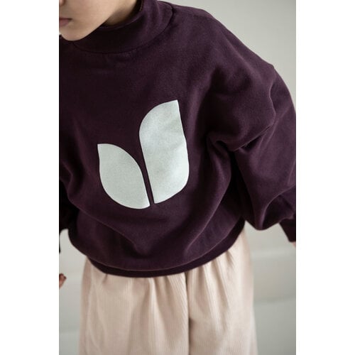 JENEST Bordeaux rode sweater met logo JENEST Bordeaux rode sweater met logo