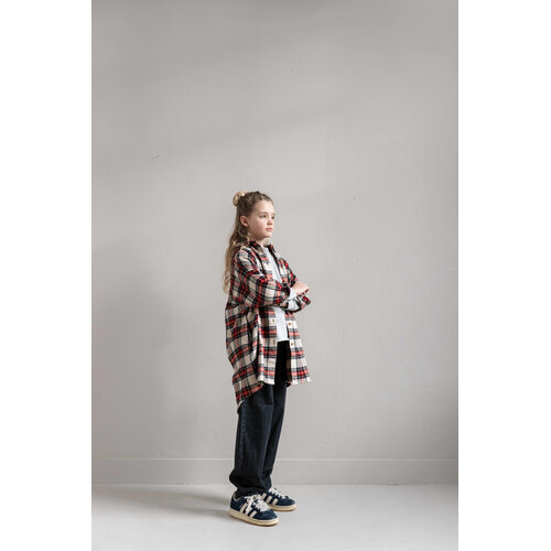 JENEST Oversized shirt in rode ruit JENEST Oversized shirt in rode ruit