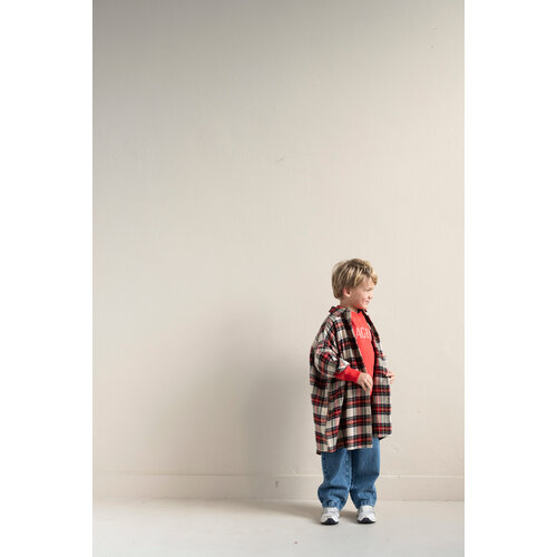 JENEST Oversized shirt in rode ruit JENEST Oversized shirt in rode ruit
