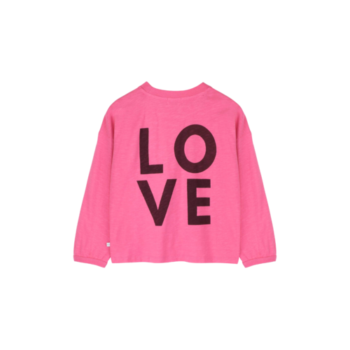 JENEST Roze longsleeve met LOVE opdruk