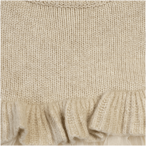 Donsje Beige jurk met tulle Donsje Beige jurk met tulle