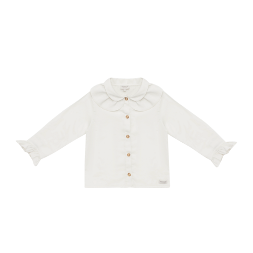 Donsje Witte blouse met peter pan kraag Donsje Witte blouse met peter pan kraag