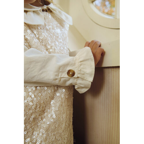 Donsje Witte blouse met peter pan kraag Donsje Witte blouse met peter pan kraag