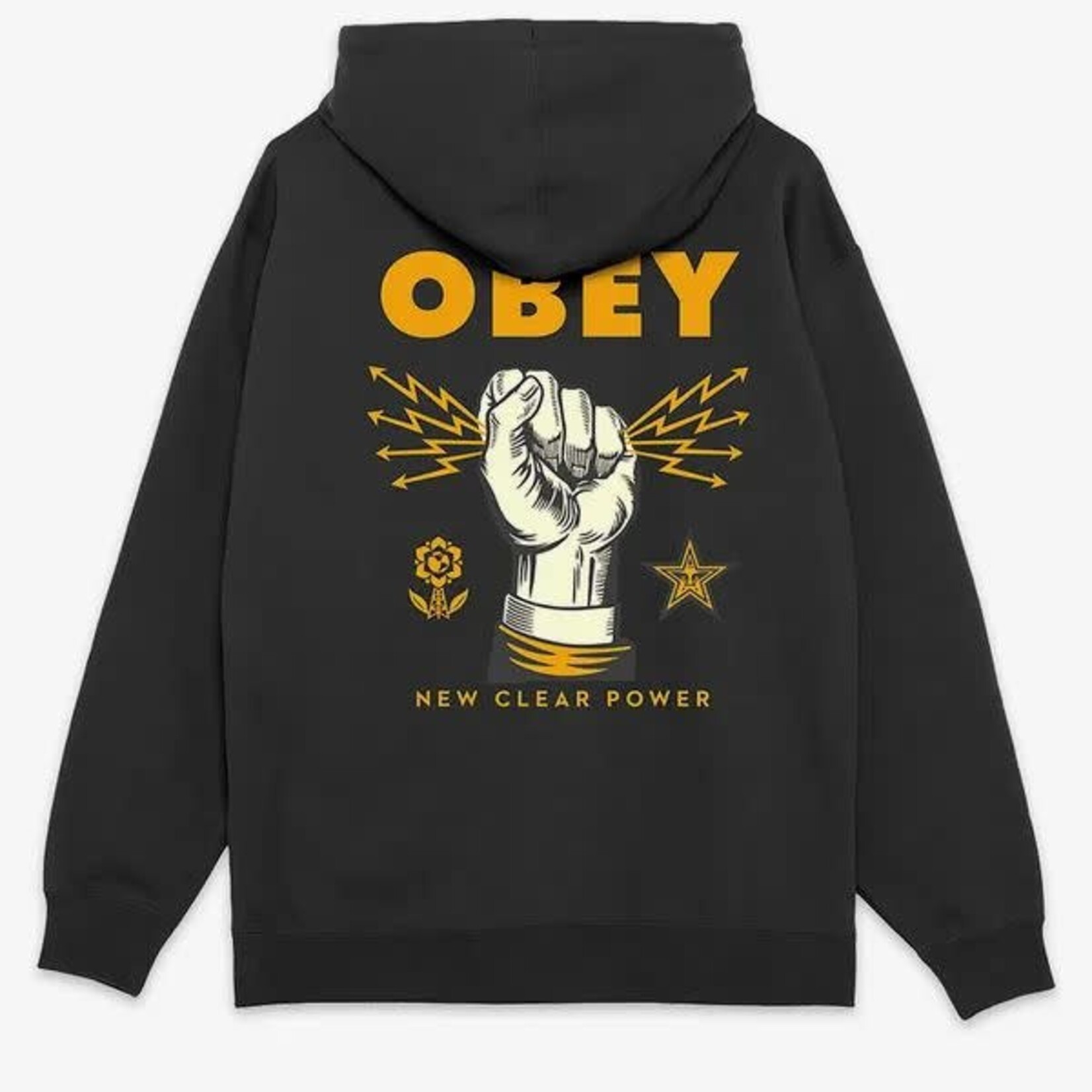 obey Obey hoodie new clear power blk