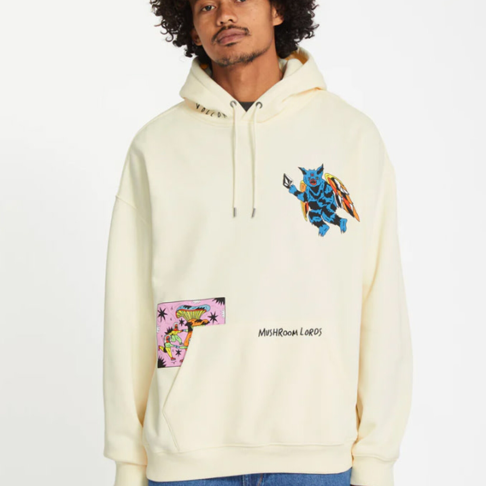 volcom Volcom hoodie  Bob mollema ecru