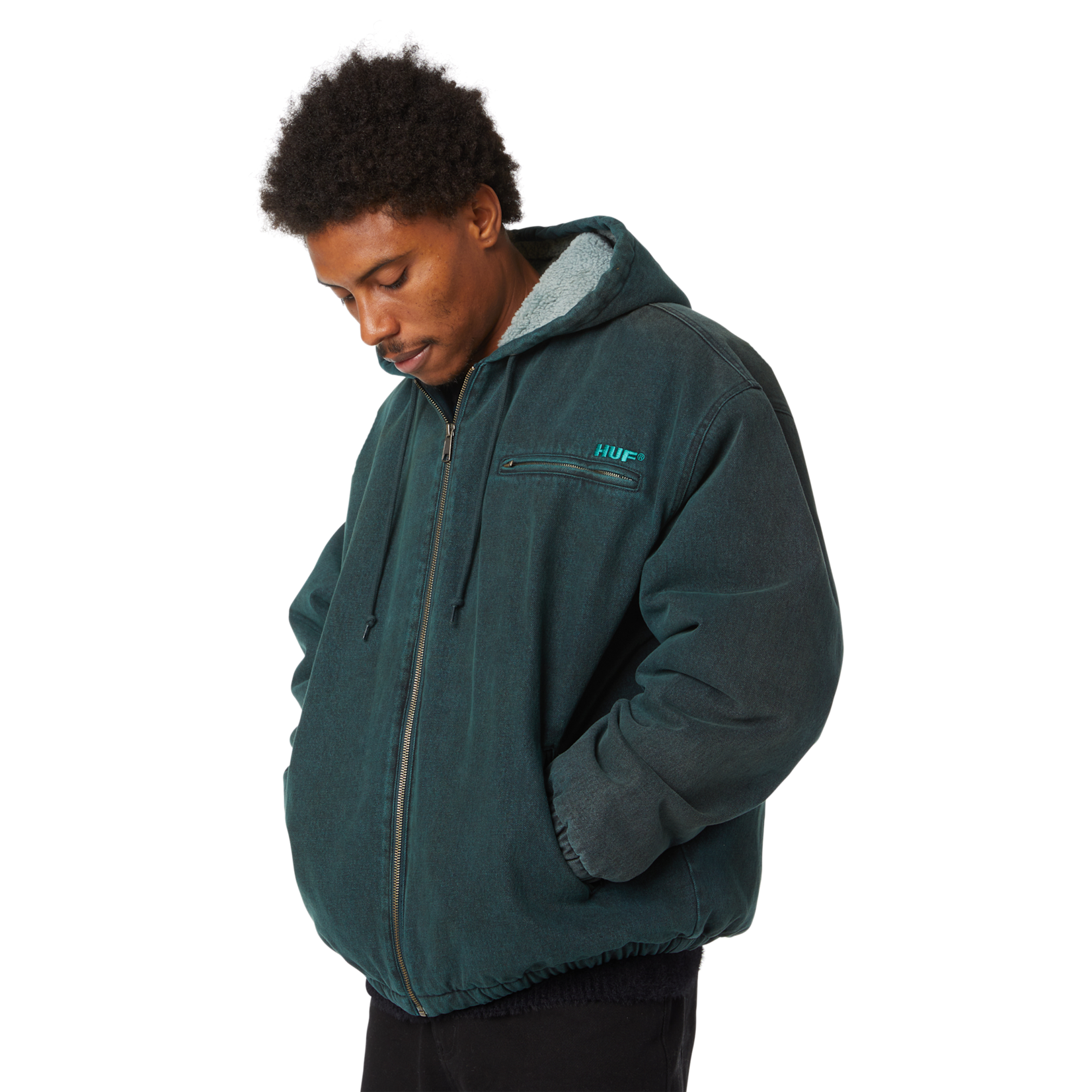 huf HUF jas what a jungle groen