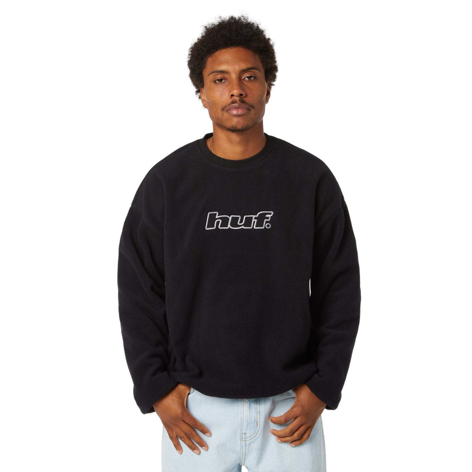 huf Huf crew H dot polar fleece BLK