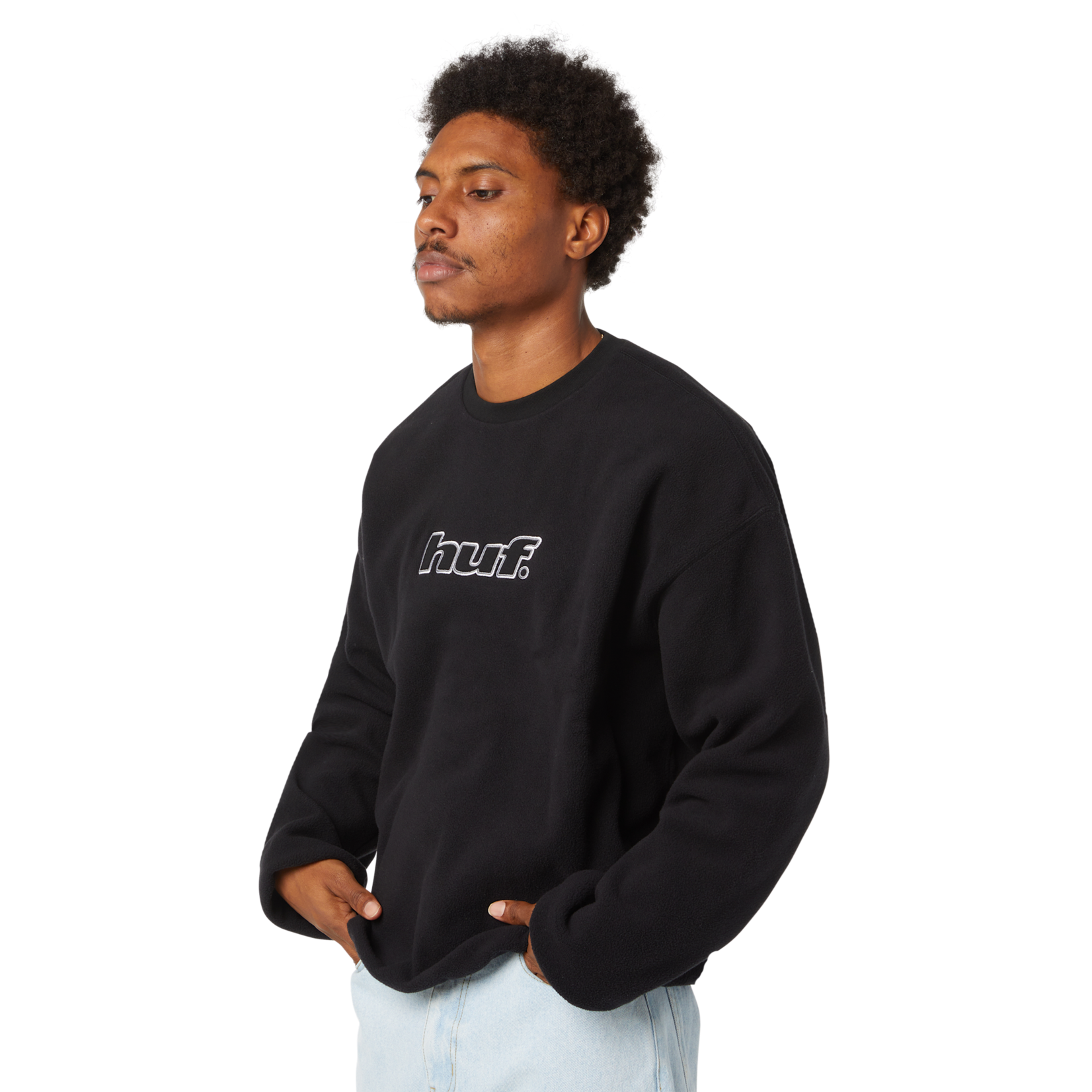 huf Huf crew H dot polar fleece BLK