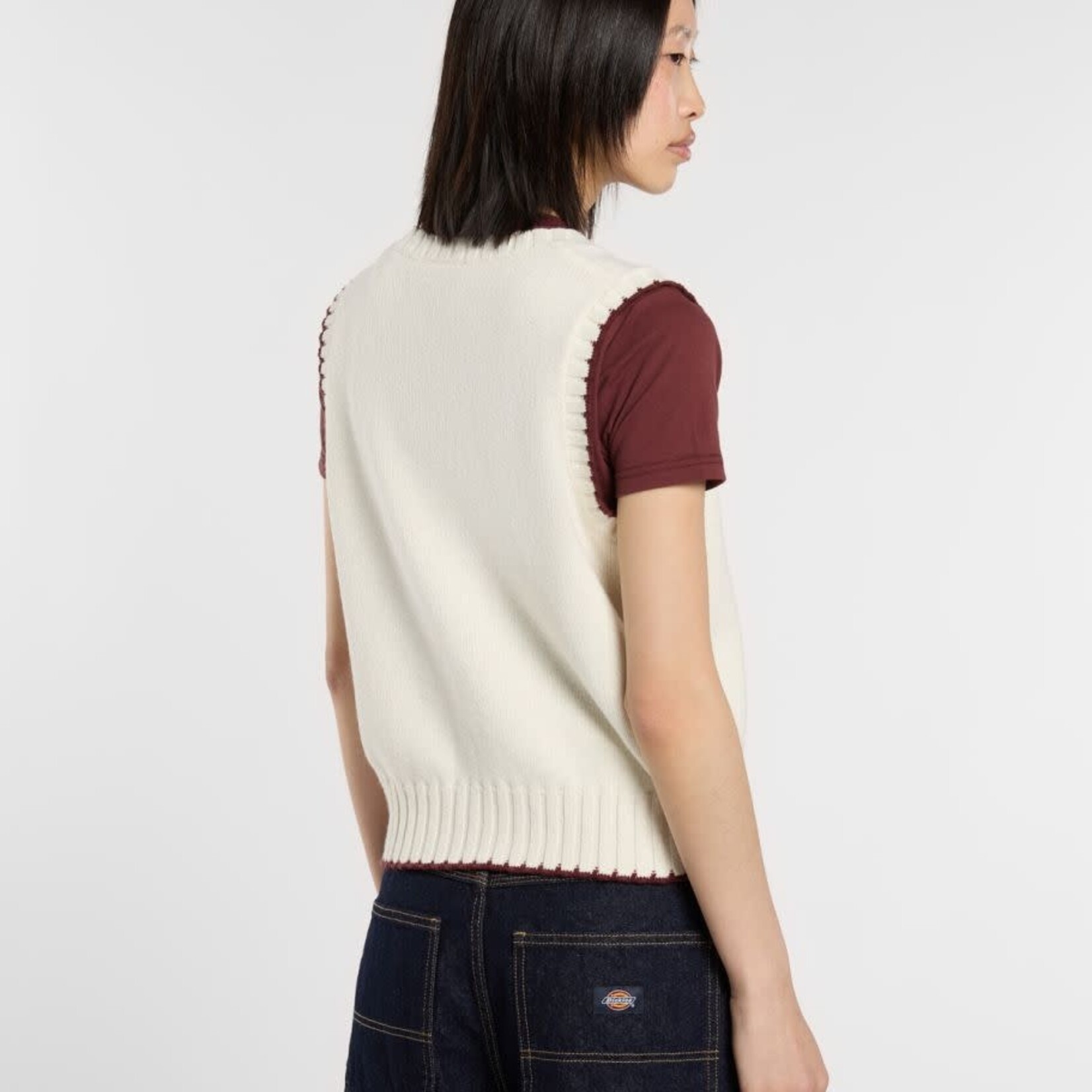 dickies Dickies sweater vest slayden egret