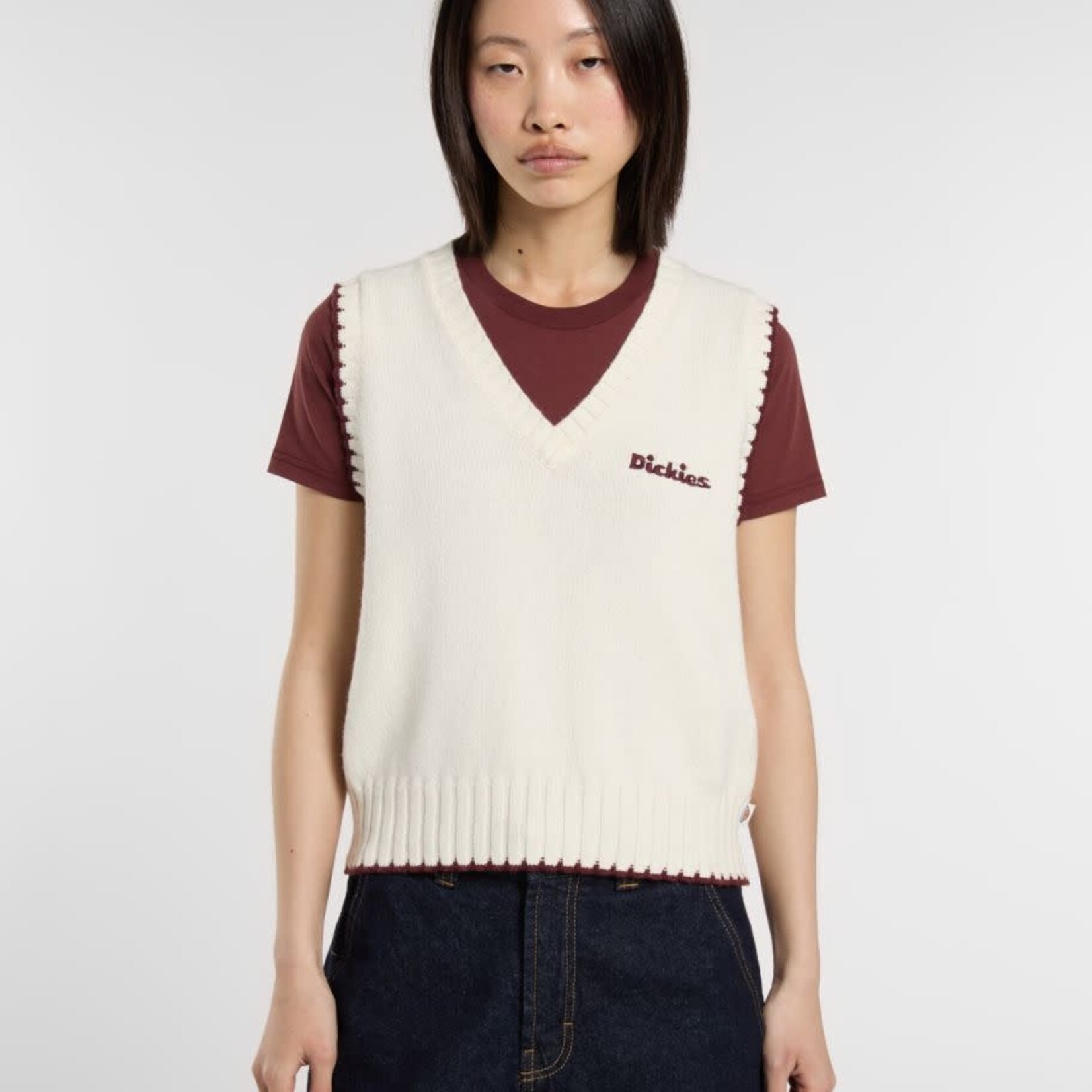 dickies Dickies sweater vest slayden egret