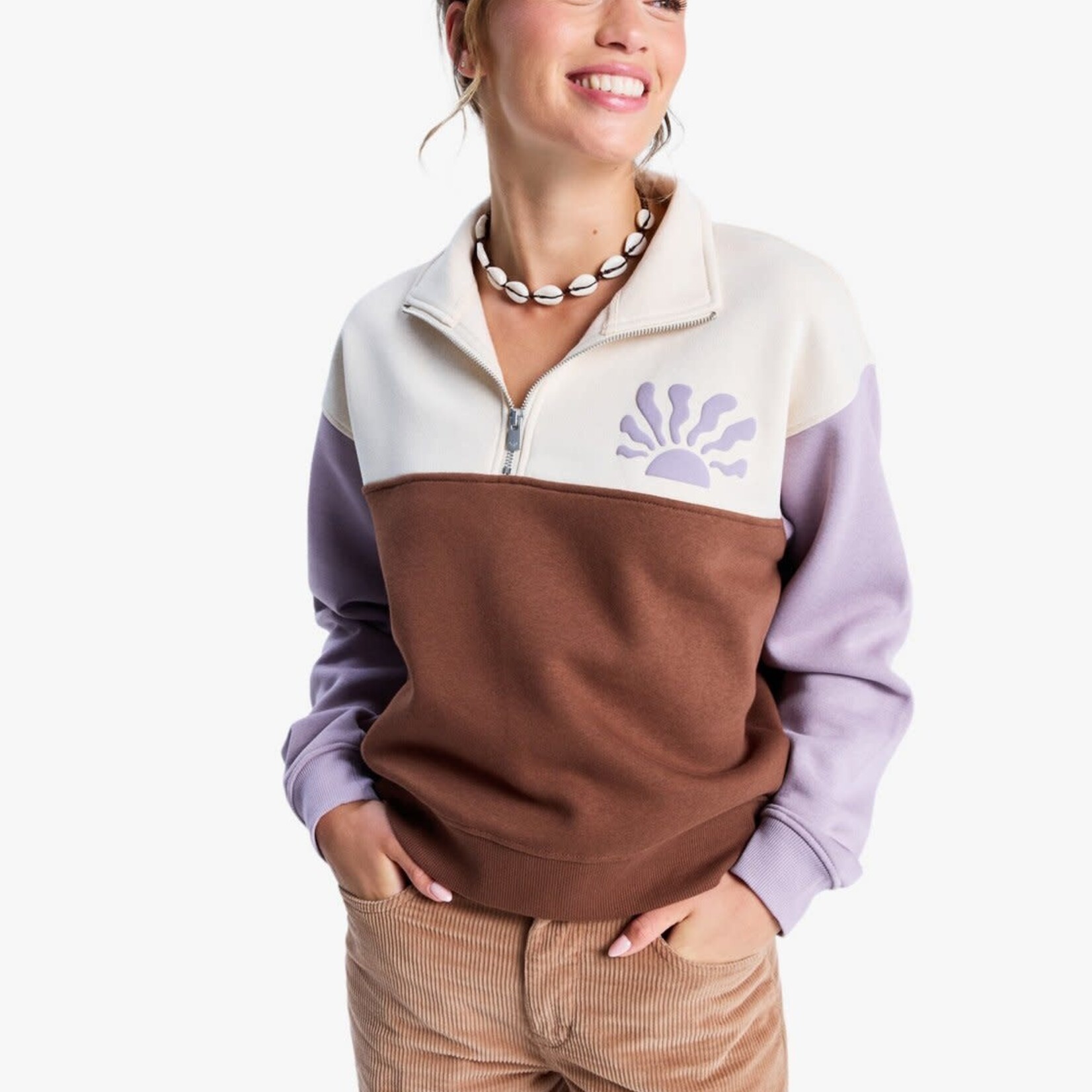 roxy Roxy crew view point block 1/4 zip