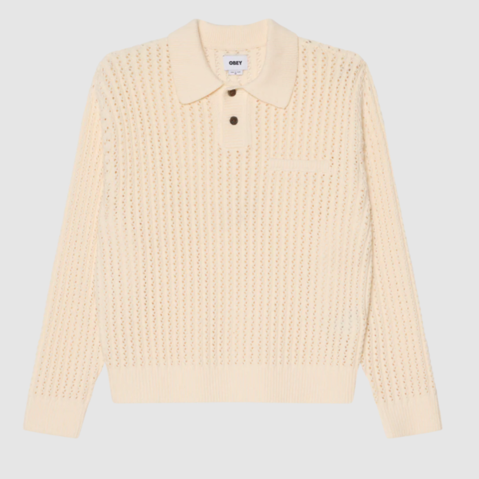 obey Obey LS polo duane natural