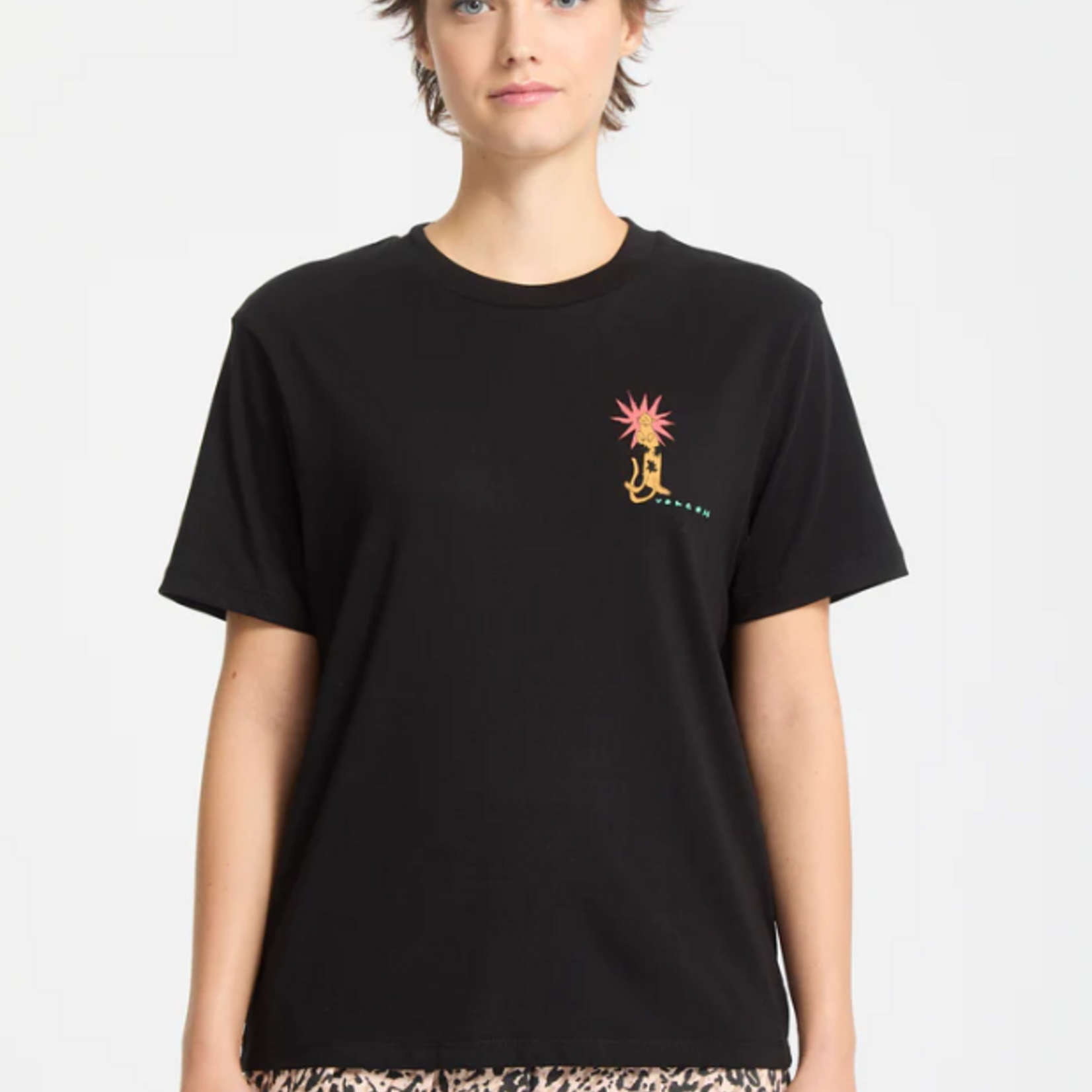 volcom Volcom tshirt radical daze up zwart