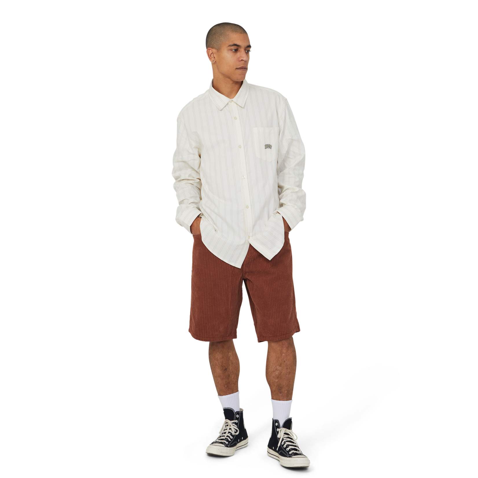 huf Huf hemd classic arch ls oxford bleach