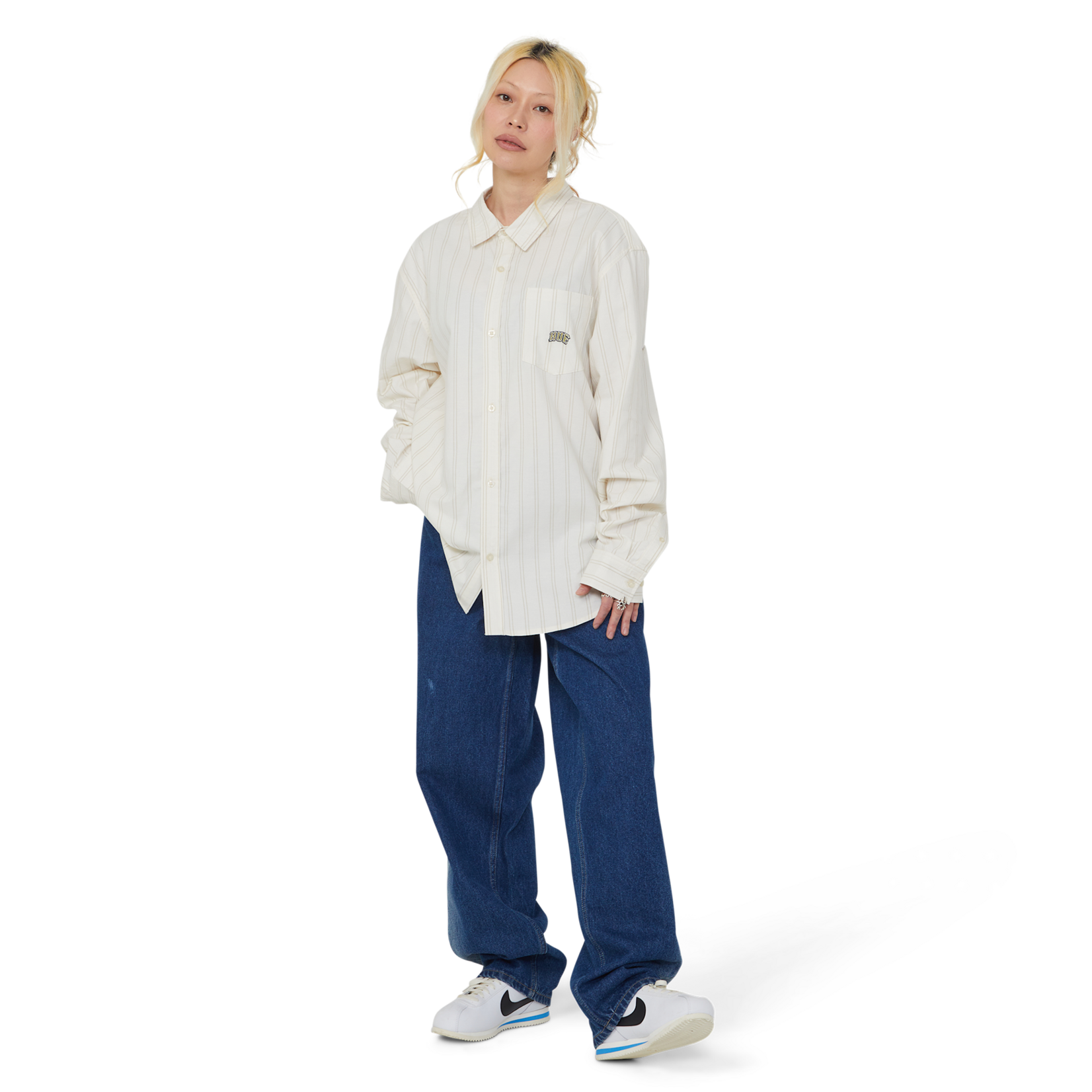 huf Huf hemd classic arch ls oxford bleach