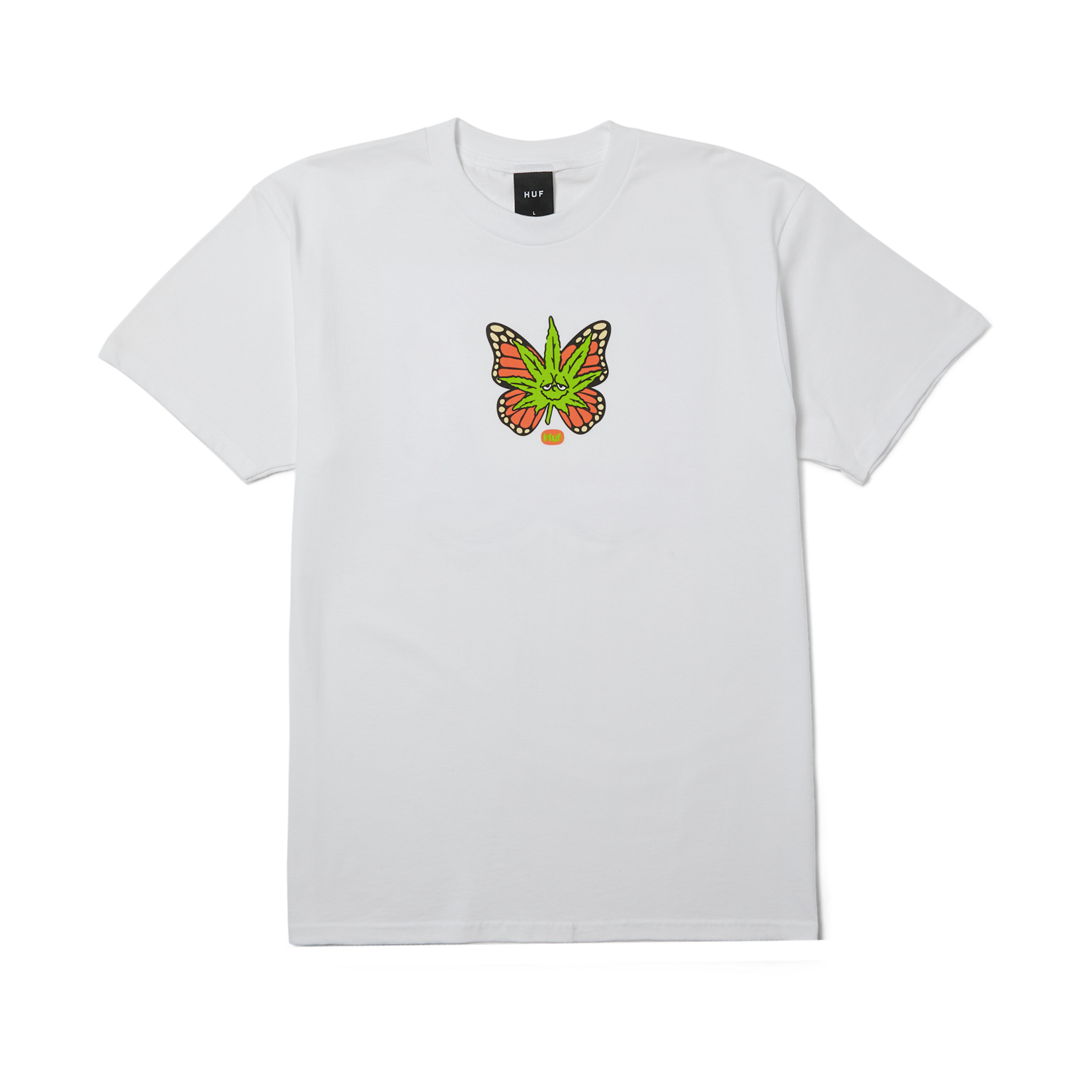 huf Huf tshirt green budderfly white
