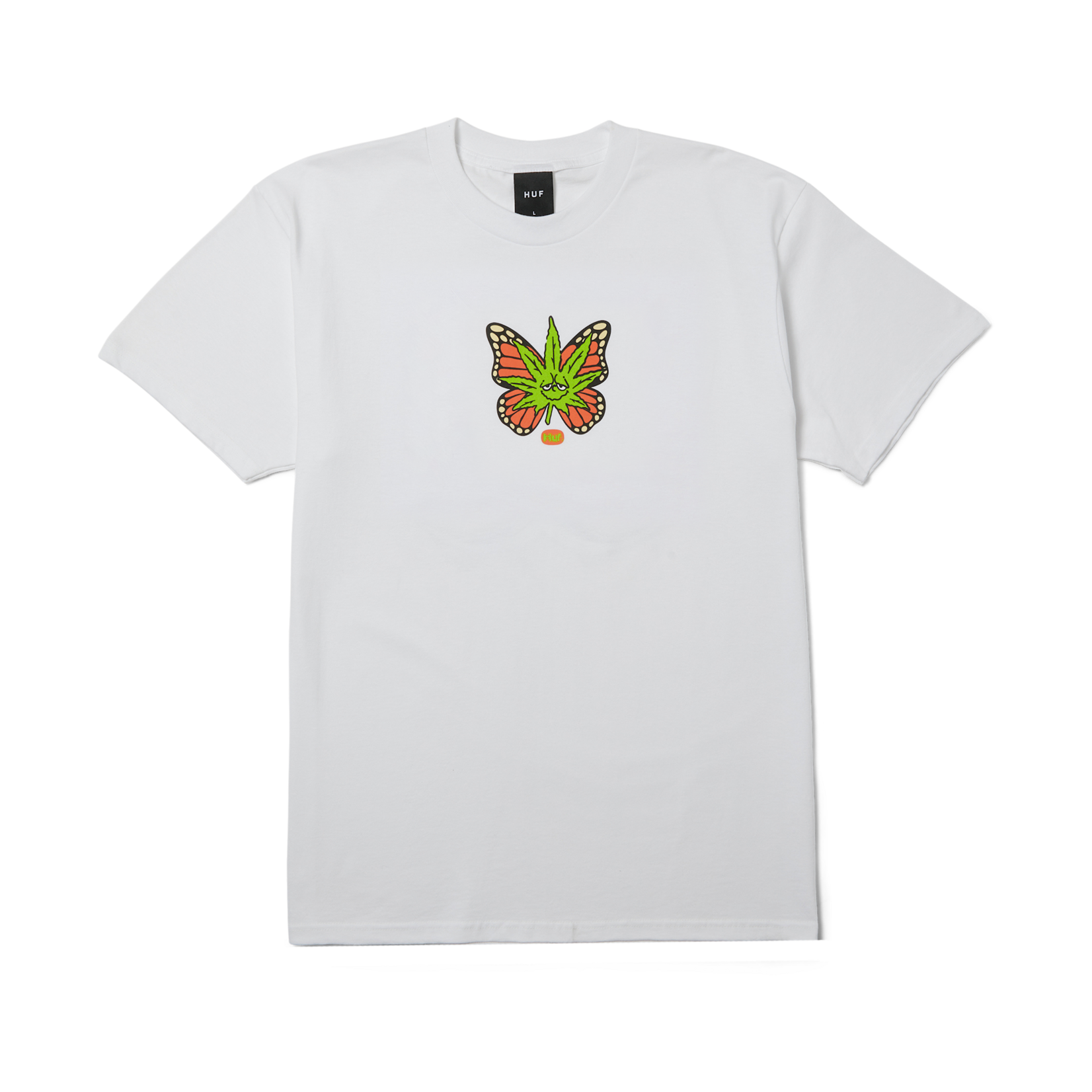 huf Huf tshirt green budderfly white