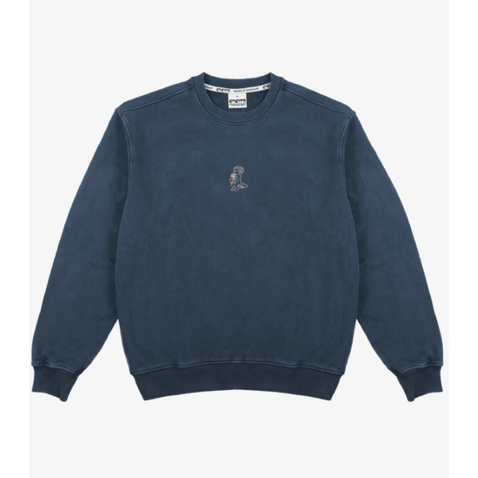 ementa Ementa crew ikon flower blue washed