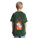 dc DC tshirt kids burning dice groen