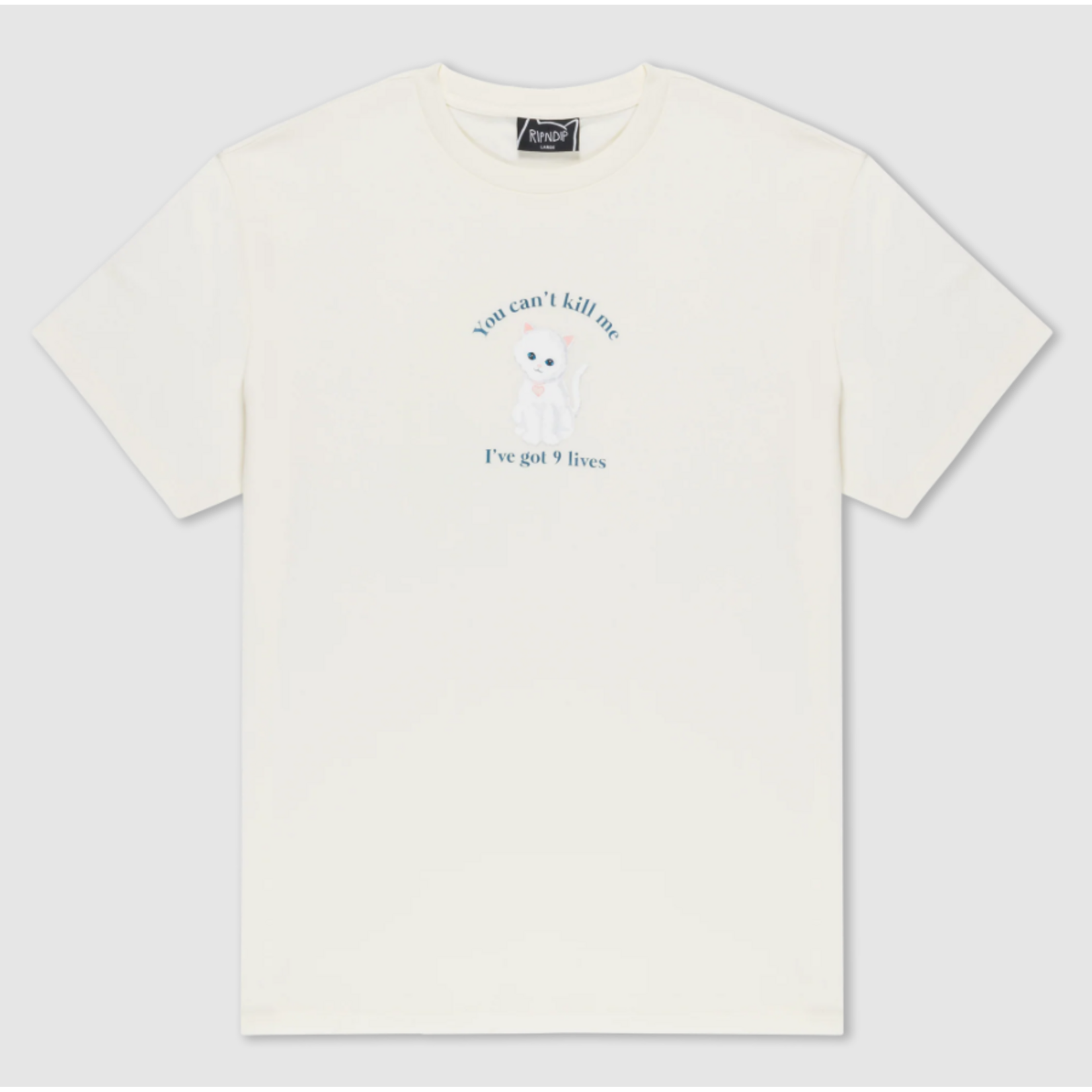 ripndip Ripndip tshirt 9 lives bone