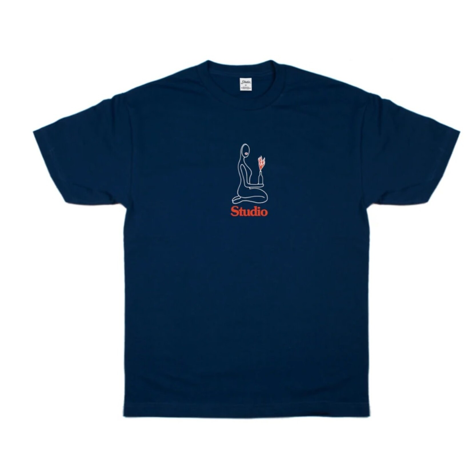 studio Studio tshirt flame of love navy