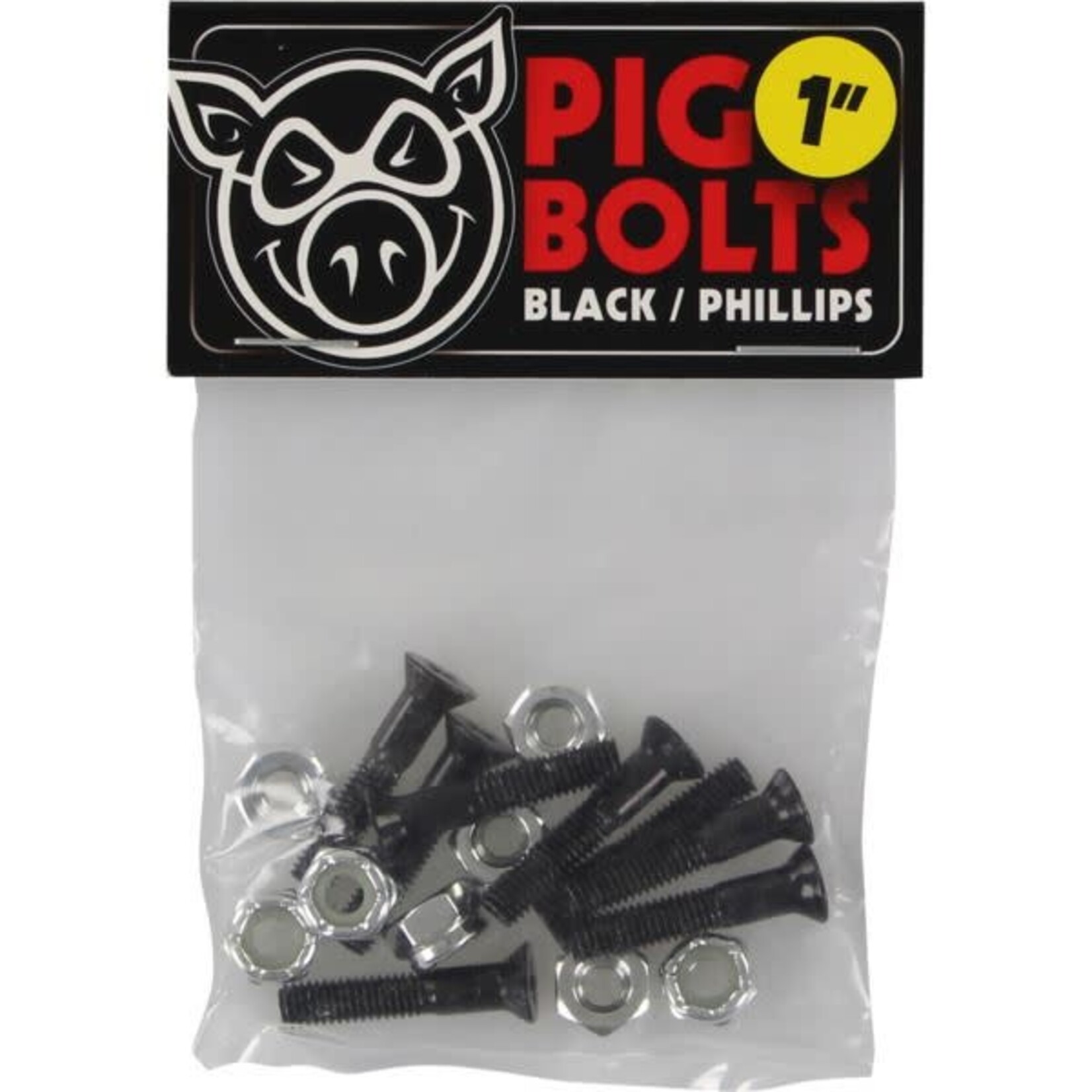 pig Pig bolts 1 inch zwart