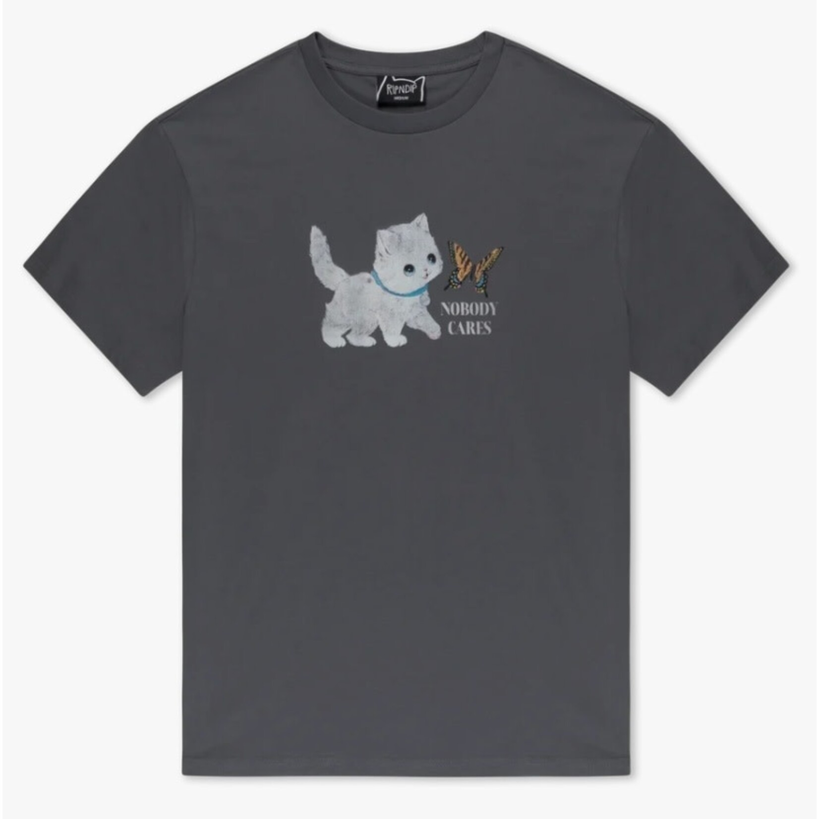 ripndip Ripndip tshirt nobody cares charcoal