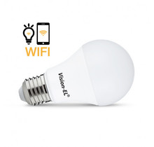 Aangesloten LED Lamp E27 WIFI 9W CCT + Dimmable