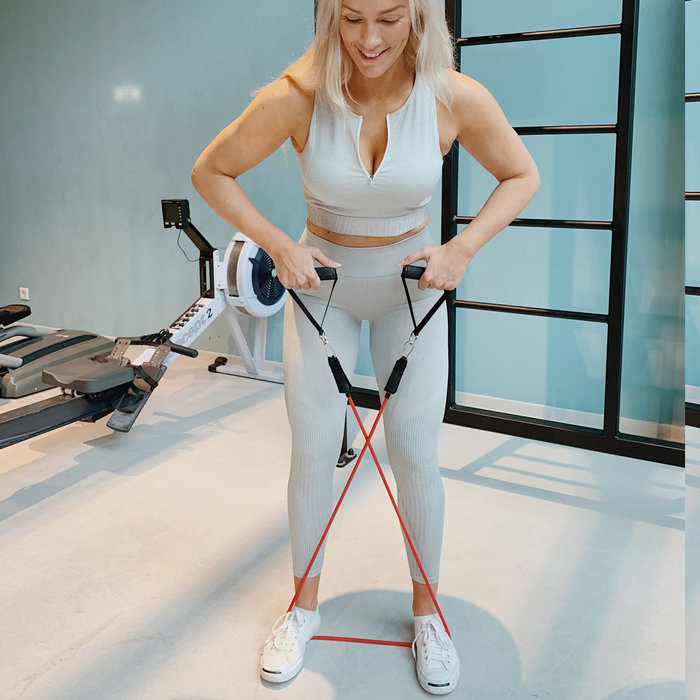 Workout Gear Tube Set - Fitness Elastiek - Weerstandsbanden - Met Handvatten