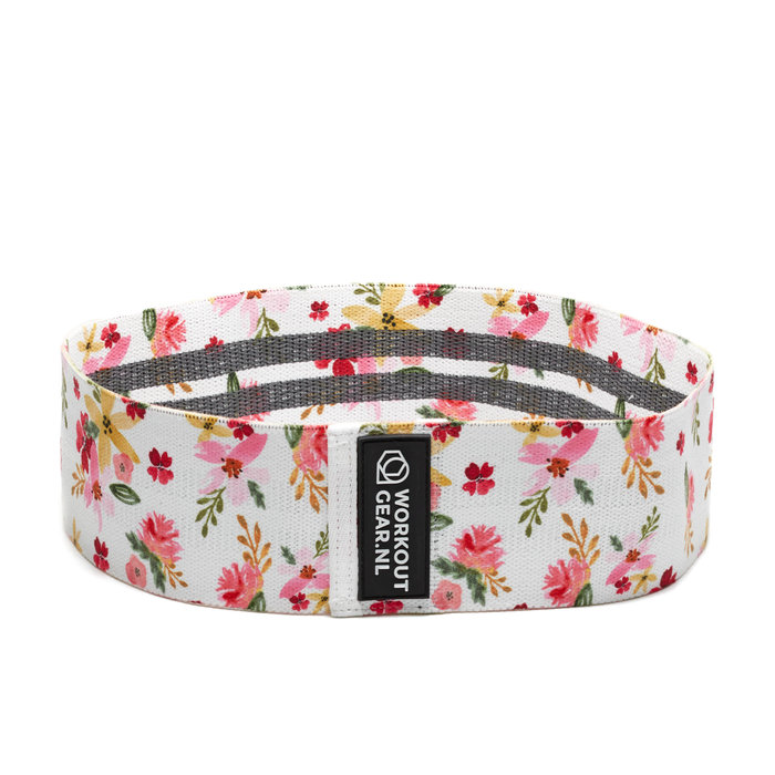 Workout Gear Weerstandsbanden - Mini Loops - Bloemenprint - Roze - Wit - 11/16kg