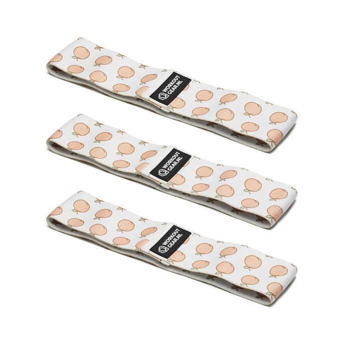 Workout Gear Weerstandsbanden - Set van 3 banden - Patroon - Perzikprint - 14/24kg