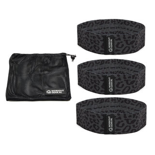 Workout Gear Weerstandsbanden - Set van 3 banden - Patroon - Panterprins - Grijs - 14/24kg