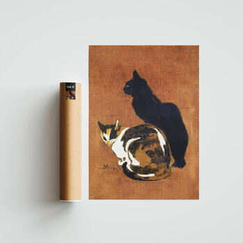 Kat & Poster kunstprint - Cats, Théophile Steinlen