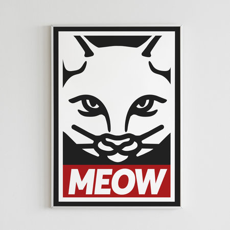 Kat & Poster zeefdruk - Obey