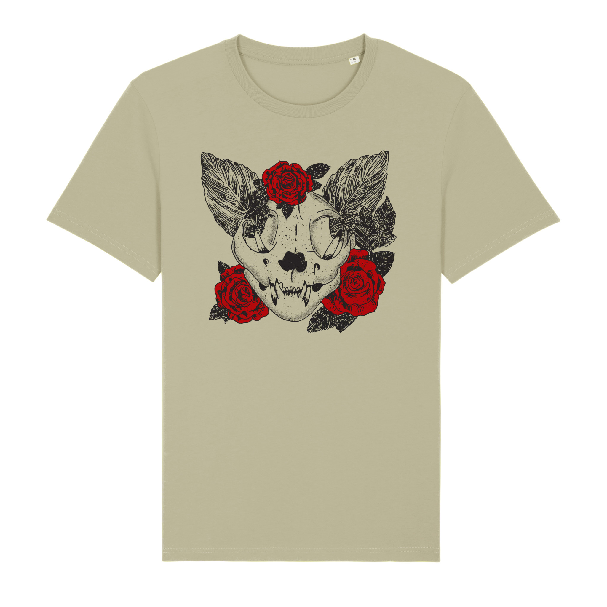Kat & T-shirt Cats N' Roses / unisex model katten t-shirt