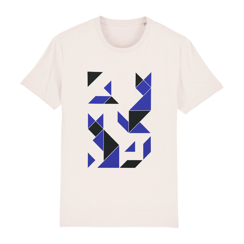 Kat & T-shirt Tangram / unisex model katten t-shirt