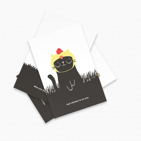 Kat & Ansichtkaarten / 7 gemaskerde katten